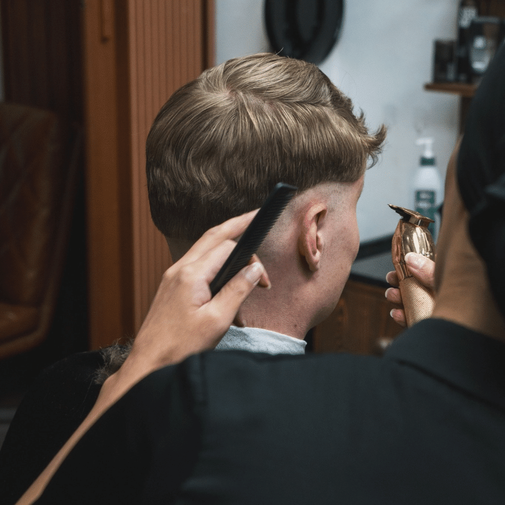 Omvendt fade – reverse fade klippet hos Starco Barber på Vesterbro